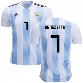 Wholesale Cheap Argentina #7 Benedetto Home Kid Soccer Country Jersey