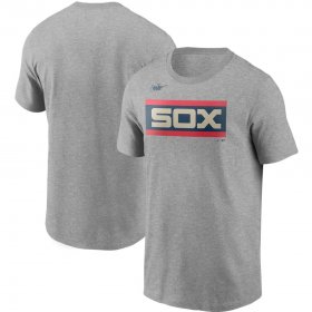 Wholesale Cheap Chicago White Sox Nike Cooperstown Collection Wordmark T-Shirt Heathered Gray