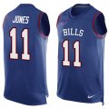Wholesale Cheap Nike Bills #11 Zay Jones Royal Blue Team Color Men's Stitched NFL Limited Tank Top Jersey