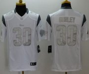 Wholesale Cheap Nike Rams #30 Todd Gurley White Men's Stitched NFL Limited Platinum Jersey