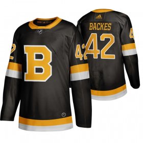 Wholesale Cheap Adidas Boston Bruins #42 David Backes Black 2019-20 Authentic Third Stitched NHL Jersey