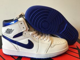Wholesale Cheap Air Jordan 1 Retro Shoes White/Real Blue