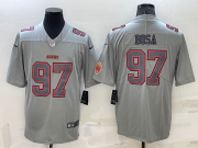 Wholesale Men's San Francisco 49ers #97 Nick Bosa LOGO Grey Atmosphere Fashion 2022 Vapor Untouchable Stitched Limited Jersey