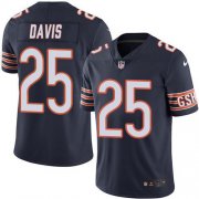 Wholesale Cheap Nike Bears #25 Mike Davis Navy Blue Team Color Men's Stitched NFL Vapor Untouchable Limited Jersey