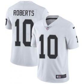 Wholesale Cheap Nike Raiders #10 Seth Roberts White Men\'s Stitched NFL Vapor Untouchable Limited Jersey