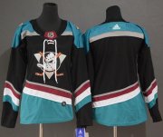 Wholesale Cheap Adidas Ducks Blank Black/Teal Alternate Authentic Women's Stitched NHL Jersey