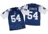 Wholesale Cheap Nike Cowboys #54 Randy White Navy Blue/White Throwback Men's Stitched NFL Elite Jersey