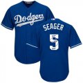 Wholesale Cheap Dodgers #5 Corey Seager Blue Team Logo Fashion Stitched MLB Jersey