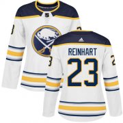 Wholesale Cheap Adidas Sabres #23 Sam Reinhart White Road Authentic Women's Stitched NHL Jersey