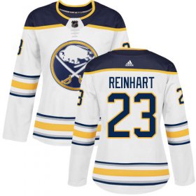 Wholesale Cheap Adidas Sabres #23 Sam Reinhart White Road Authentic Women\'s Stitched NHL Jersey