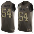 Wholesale Cheap Nike Rams #54 Leonard Floyd Green Men's Stitched NFL Limited Salute To Service Tank Top Jersey