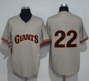Wholesale Cheap Mitchell And Ness 1989 Giants #22 Will Clark Grey Throwback Stitched MLB Jersey