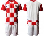 Wholesale Cheap Men 2020-2021 European Cup Croatia home red blank Nike Soccer Jersey