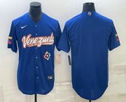Cheap Men's Venezuela Baseball Blank 2023 Royal World Classic Stitched Jerseys
