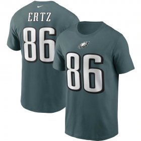 Wholesale Cheap Philadelphia Eagles #86 Zach Ertz Nike Team Player Name & Number T-Shirt Midnight Green