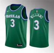 Wholesale Cheap Men's Dallas Mavericks #3 Grant Williams Green Classic Edition Stitched Basketball Jersey