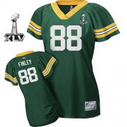 Wholesale Cheap Packers #88 Jermichael Finley Green Women's Field Flirt Super Bowl XLV Stitched NFL Jersey