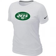 Wholesale Cheap Women's Nike New York Jets Logo NFL T-Shirt White