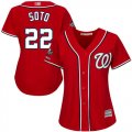 Wholesale Cheap Nationals #22 Juan Soto Red Alternate 2019 World Series Champions Women's Stitched MLB Jersey