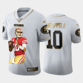 Cheap San Francisco 49ers #10 Jimmy Garoppolo Nike Team Hero 3 Vapor Limited NFL 100 Jersey White Golden