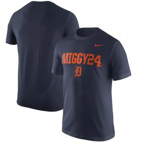Wholesale Cheap Detroit Tigers #24 Miguel Cabrera Nike Nickname Name & Number Performance T-Shirt Navy