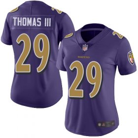 Wholesale Cheap Nike Ravens #29 Earl Thomas III Purple Women\'s Stitched NFL Limited Rush Jersey