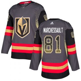 Wholesale Cheap Adidas Golden Knights #81 Jonathan Marchessault Grey Home Authentic Drift Fashion Stitched NHL Jersey