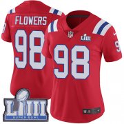 Wholesale Cheap Nike Patriots #98 Trey Flowers Red Alternate Super Bowl LIII Bound Women's Stitched NFL Vapor Untouchable Limited Jersey