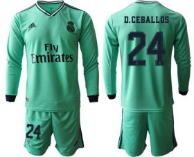 Wholesale Cheap Real Madrid #24 D.Ceballos Third Long Sleeves Soccer Club Jersey