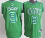 Wholesale Cheap Boston Celtics #9 Rajon Rondo Revolution 30 Swingman Green Big Color Jersey