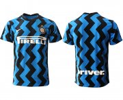 Wholesale Cheap Men 2020-2021 club Inter Milan home aaa versio blank blue Soccer Jerseys
