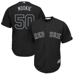 Wholesale Cheap Red Sox #50 Mookie Betts Black \"Mookie\" Players Weekend Cool Base Stitched MLB Jersey