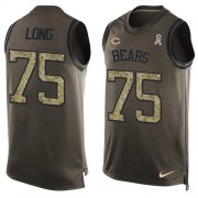 Wholesale Cheap Nike Bears #75 Kyle Long Green Men's Stitched NFL Limited Salute To Service Tank Top Jersey