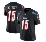 Wholesale Cheap Men's New England Patriots #15 Ezekiel Elliott Black 2023 F.U.S.E. Vapor Limited Football Stitched Jersey