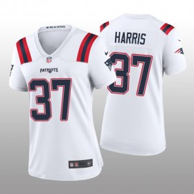 Wholesale Cheap Women\'s New England Patriots #37 Damien Harris White Game Jersey