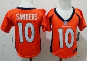 Wholesale Cheap Toddler Nike Broncos #10 Emmanuel Sanders Orange Team Color Stitched NFL Elite Jersey