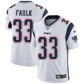 Wholesale Cheap Nike Patriots #33 Kevin Faulk White Men\'s Stitched NFL Vapor Untouchable Limited Jersey