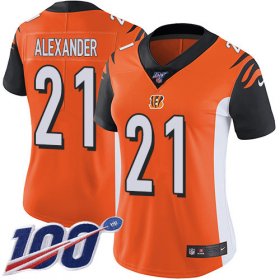 Wholesale Cheap Nike Bengals #21 Mackensie Alexander Orange Alternate Women\'s Stitched NFL 100th Season Vapor Untouchable Limited Jersey