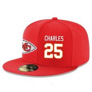 Wholesale Cheap Kansas City Chiefs #25 Jamaal Charles Snapback Cap NFL Player Red with White Number Stitched Hat