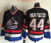Wholesale Cheap Canucks #44 Todd Bertuzzi Black/Blue CCM Throwback Stitched NHL Jersey
