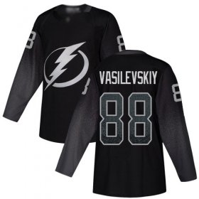 Wholesale Cheap Adidas Lightning #88 Andrei Vasilevskiy Black Alternate Authentic Stitched Youth NHL Jersey
