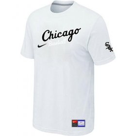 Wholesale Cheap Chicago White Sox Nike Away Practice MLB T-Shirt White