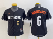 Wholesale Cheap Youth Baltimore Orioles #6 Ryan Mountcastle Number Black 2023 City Connect Cool Base Stitched Jersey 2