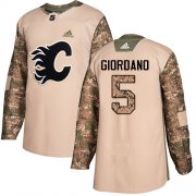 Wholesale Cheap Adidas Flames #5 Mark Giordano Camo Authentic 2017 Veterans Day Stitched NHL Jersey