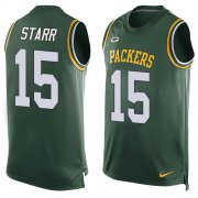 Wholesale Cheap Nike Packers #15 Bart Starr Green Team Color Men's Stitched NFL Limited Tank Top Jersey