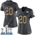 Wholesale Cheap Nike Eagles #20 Brian Dawkins Black Super Bowl LII Women's Stitched NFL Limited 2016 Salute to Service Jersey