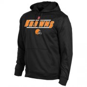 Wholesale Cheap Cleveland Browns Historic Logo Majestic Synthetic Hoodie Sweatshirt Black