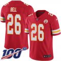 Wholesale Cheap Nike Chiefs #26 Le'Veon Bell Red Team Color Men's Stitched NFL 100th Season Vapor Untouchable Limited Jersey