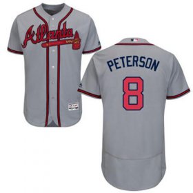 Wholesale Cheap Braves #8 Jace Peterson Grey Flexbase Authentic Collection Stitched MLB Jersey