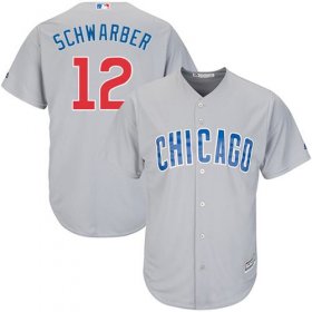 Wholesale Cheap Cubs #12 Kyle Schwarber Grey Road Stitched Youth MLB Jersey